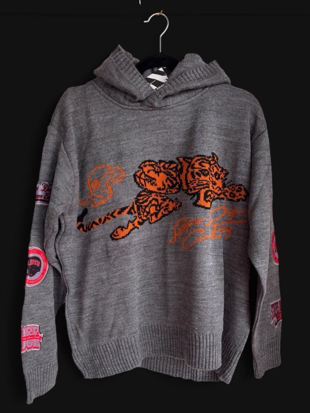 Cincinnati Bengals x BlaCkOWned Stripes Don't Come Easy Pullover Hoodie - Gray